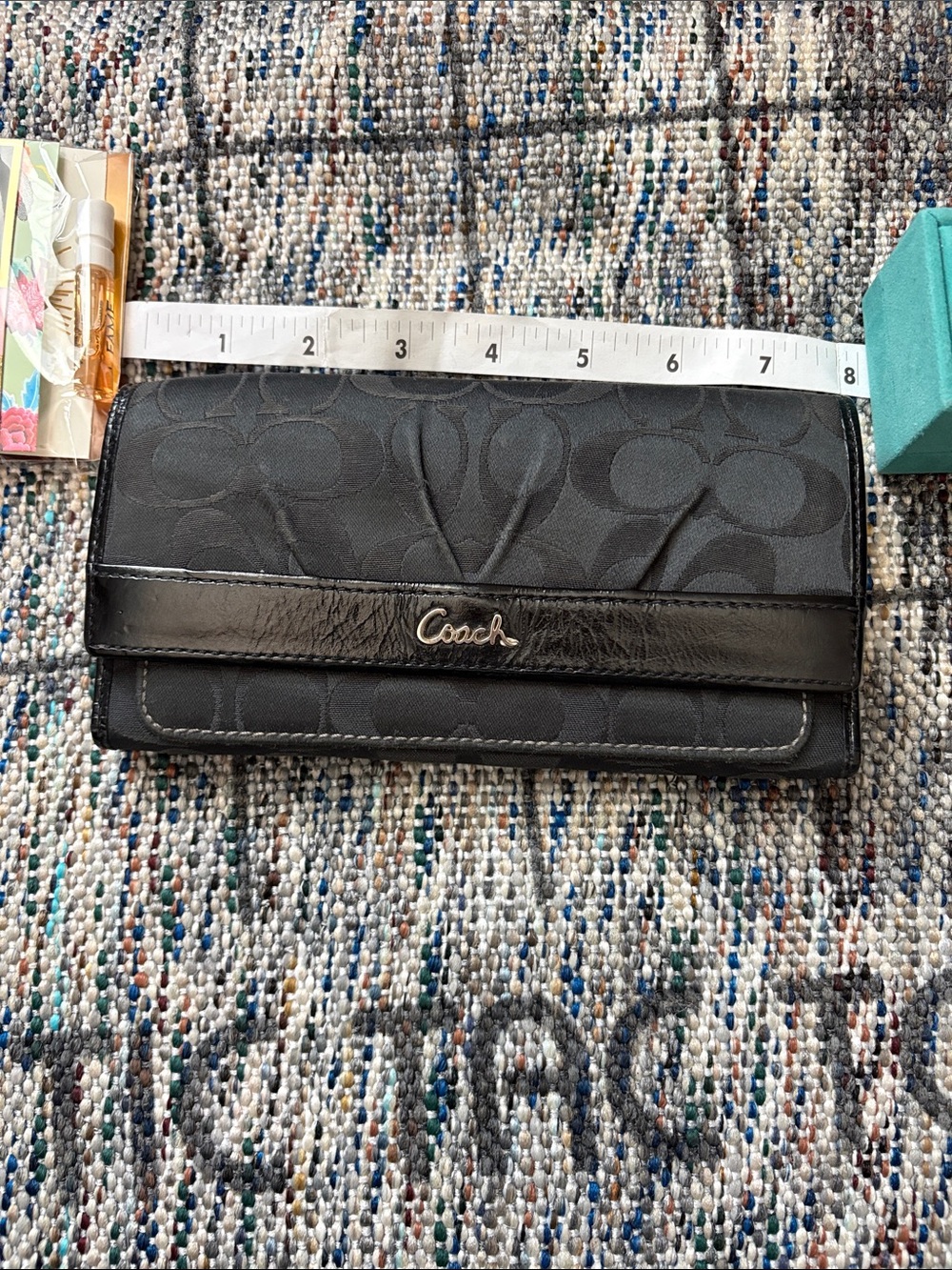 Coach Black Signature Continental Wallet - Picture 13 of 13